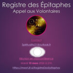 Le Registre des Épitaphes : Appel aux Volontaires